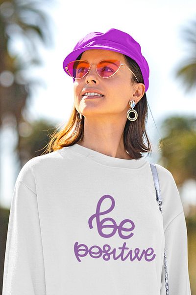SUNFREE Unisex Bepozitif εμπριμέ φούτερ Oversize