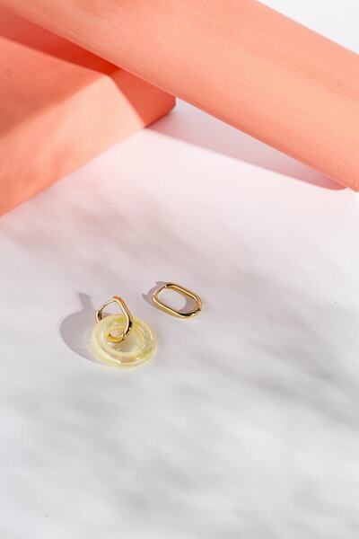 Artikel Acrylic Hoop Candy Earrings