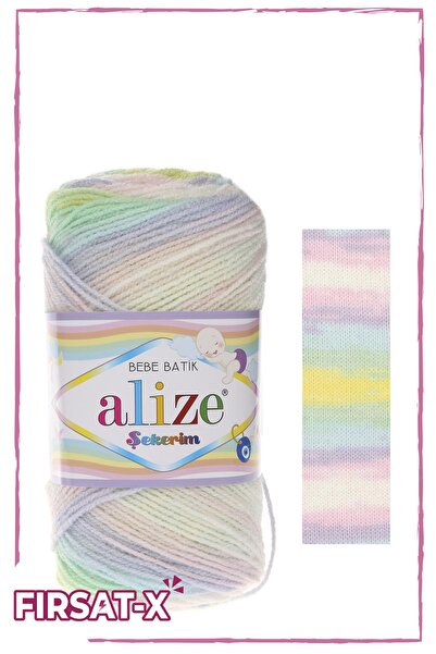 Alize Şekerim Bebe Batik El Örgü Ipi 2132