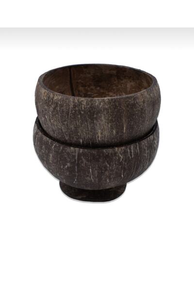 Azra hediyelik eşya ve tekstil ürünler Hindistan Cevizi Kase 2 Adet Coconut B...