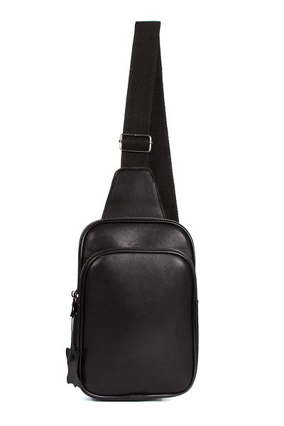 Newish Men's Black Genuine Leather Soft Texture Phone Wallet Compartment Cross Chest and Shoulder Bag