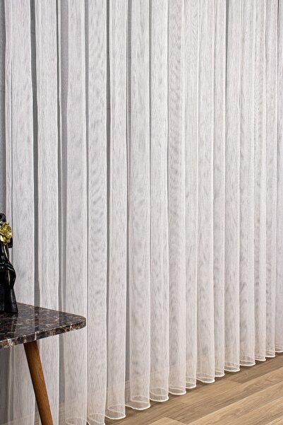 perdealemi Striped Tulle Curtain, 100x250, Tight Pleat, 1/3