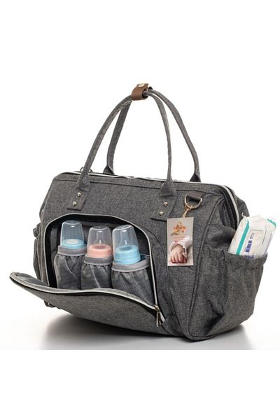 Sahra Elegance Stain Resistant Waterproof Thermal Compartment Mother Baby Care Shoulder and Hand Bag with Strap