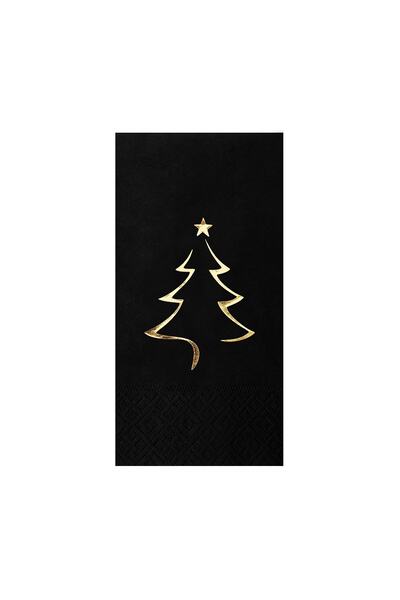 Story 33x33 سم ورق ذهبي لعيد الميلاد شجرة صنوبر منقوشة 16 قطعة من المناديل ال...