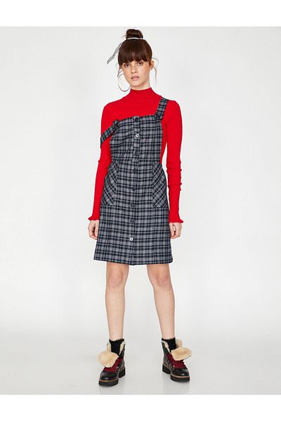 Koton Γυναικείο Γκρι Φόρεμα 9KAL81340JW