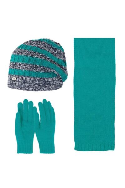 Kitti طقم وشاح مخطط للأولاد من Garson Boy مكون من 3 قطع - أحمر كلاريت، 9-15 س...