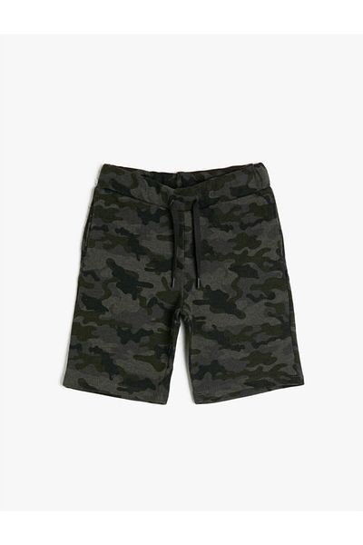 Koton Boys' Khaki Patterned Shorts & Bermuda