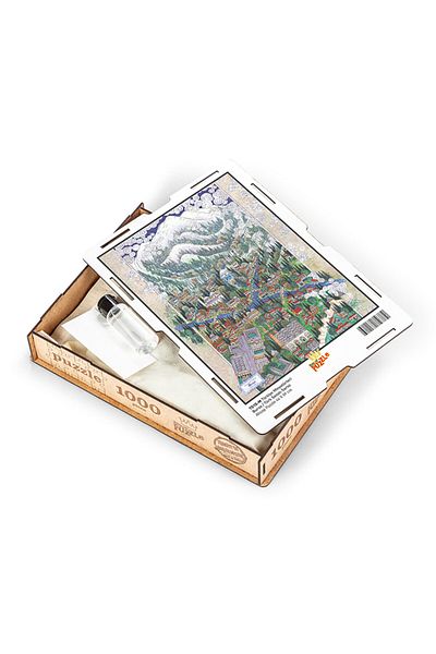 King Of Puzzle Türkiye Miniatures - Bursa - Nusret Çolpan Wooden Puzzle 1000 Pieces