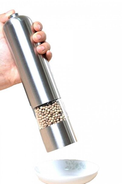 DEMPOWER Otomatik Tuz Karabiber Pilli Işıklı Öğütücü Baharat Değirmeni