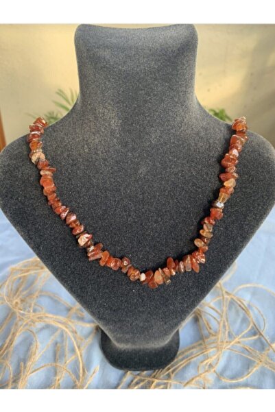 REGGENTE قلادة من حجر العقيق الطبيعي المكسور