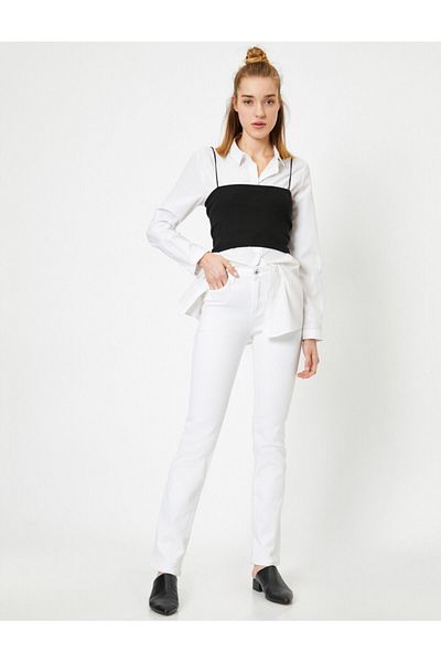 Koton Carmen Jean - Ψηλόμεσο Slim Fit Skinny Leg Παντελόνι