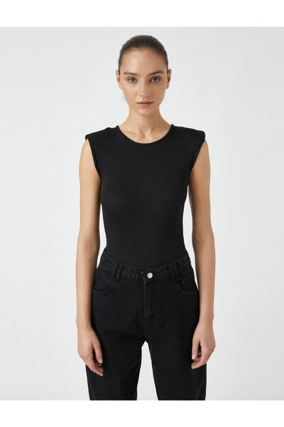 Koton Wyściełany top z okrągłym dekoltem