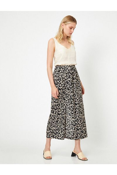 Koton Women's Leopard Patterned Trousers