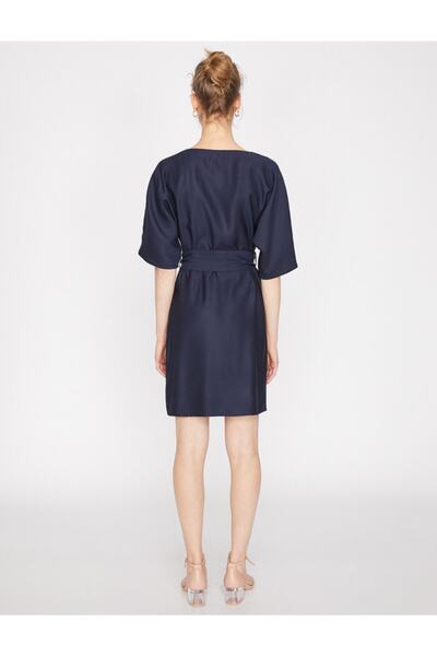 Koton Dámské tmavě modré šaty 9YAK88108PW