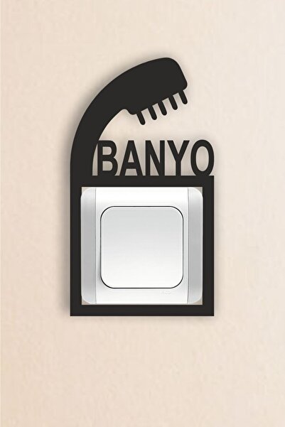 ALSHOP Prizlik Banyo Duvar Süsü Priz Duvar Dekorasyon 3 Mm Mdf 20x11 Cm