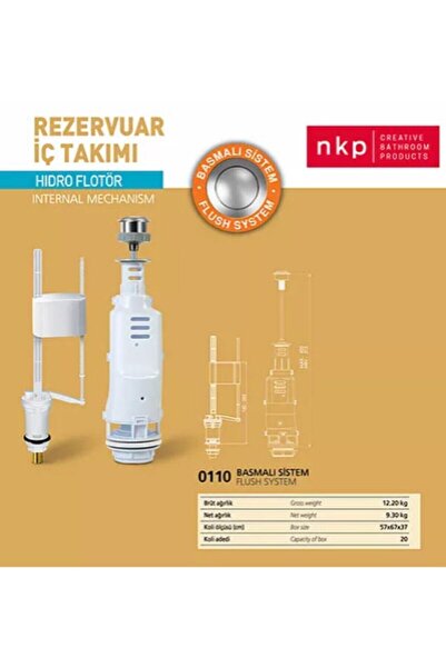 NKP Basmalı Rezervuar Iç Takım Hidro Flatörlü