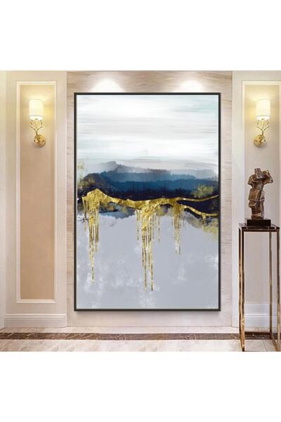 Markazip Siyah Metal Çerçeveli Kanvas Tablo 70x100cm A2303-s