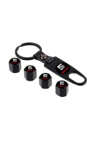 GARDENAUTO Seat Arona Paslanmaz Çelik Sibop Kapağı Ve Anahtarlık Seti