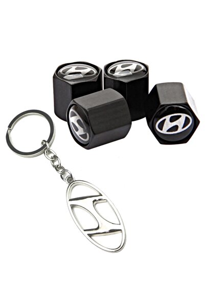 GARDENAUTO غطاء صمام لسيارة Hyundai Tucson 2015-2020 4 قطع وسلسلة مفاتيح من ا...