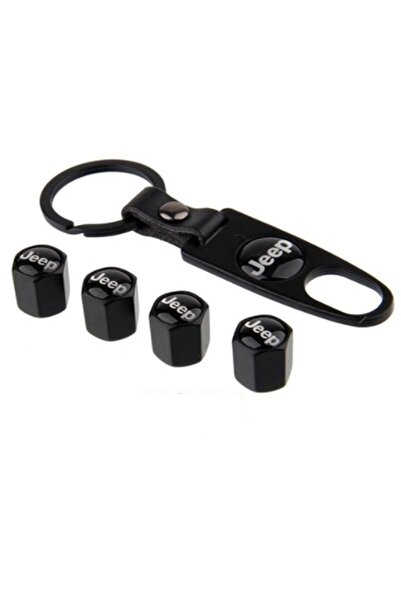 GARDENAUTO مجموعة غطاء صمام وسلسلة مفاتيح من الفولاذ المقاوم للصدأ لسيارة جيب...