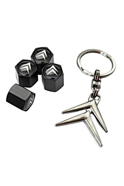 GARDENAUTO Citroen C-Elysee Valve Cover - 4 Pieces and Chrome Keychain