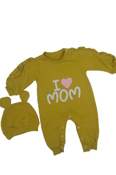 Murat Baby I Mom Printed Baby Rompers