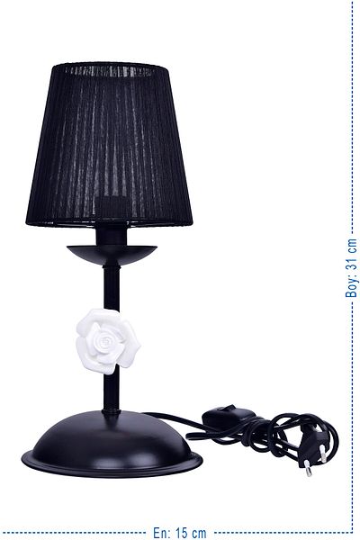 VK HOME AYDINLATMA Valentina Lampshade Black (with Black Hat)