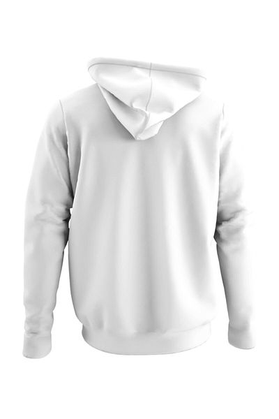 Raf Coll Unisex White Oversize Squid Game1 Φούτερ με κουκούλα με ψηφιακή εκτύπωση