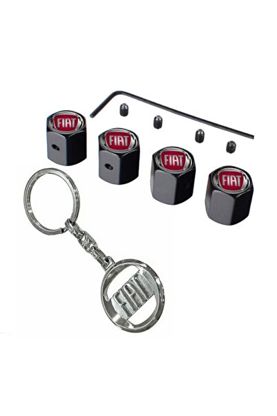 GARDENAUTO غطاء صمام فيات لينيا ألين آمن ضد السرقة وسلسلة مفاتيح