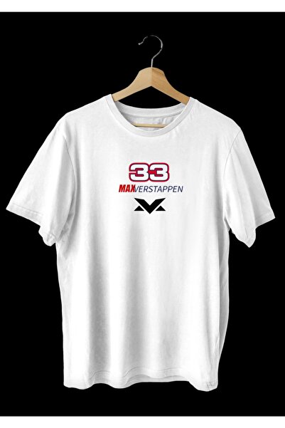 BB T SHIRTS Tricou alb unisex cu imprimeu F1 Max Verstappen