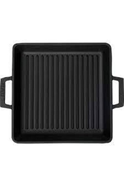 Lava صينية شواء من الحديد الزهر. أسود غير لامع. مربع. 26 × 26 سم.