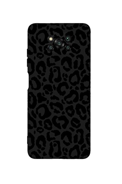 butikcase Xiaomi Poco X3 Pro Black Leopard Premium Silicone Launch Black Phone Case