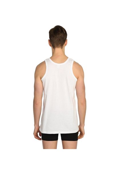 Tutku Ανδρικό λευκό Rib Classic Tank Top Mrt0102b