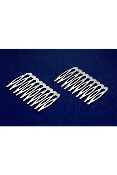 yfhobi 1 Adet- 37x60 Mm 10 Diş Metal Tarak Toka, Nikel Kaplama