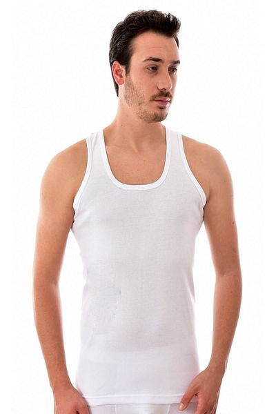 Tutku Ανδρικό Λευκό Rib Classic Αθλητής 4 Τεμάχια Mrt0102b4