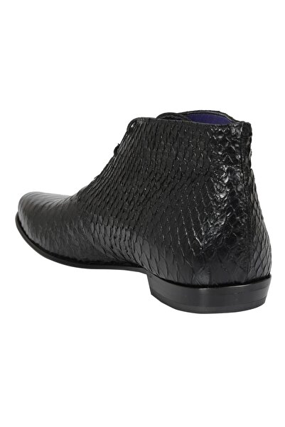 THE ADDAM Frank Siyah Yılan Görünümlü Chukka Boots