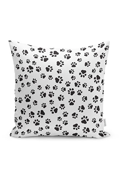 Realhomes Husa de perna imprimata Urme de labe alb-negru