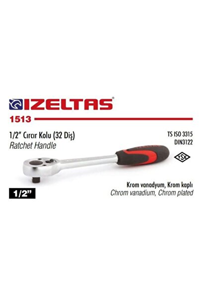 İzeltaş 250 Mm Cırcır Kolu ( 32 Diş ) 1/2"