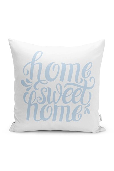 Realhomes Plava navlaka za jastuk "Home Sweet Home"