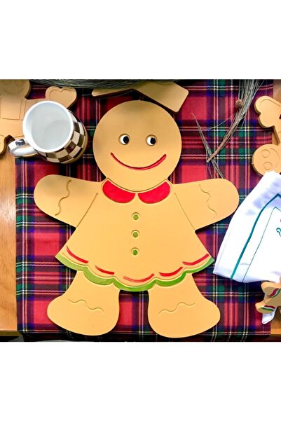 Sister Home Design Gingerbread Kurabiye Ahşap Supla - Amerikan Servis - Tabak...