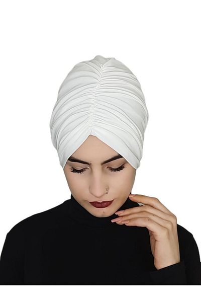 R&S modibone Front Drawstring Back Tie Ready Bonnet White Color