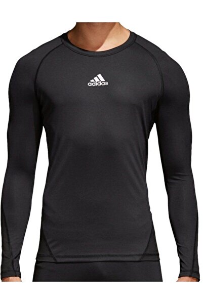 adidas Alphaskin Sports Training Top Men's Long Sleeves Shirts Black Cw9486