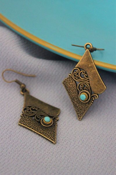 delay art Ethnic Authentic Bohemian Ancient Long Dangle Bronze Women's Earrings Handcrafted Bijouterie Jewelry