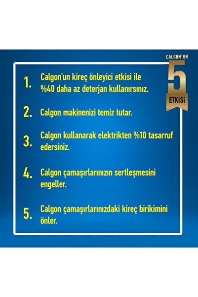 Calgon Çamaşır Makinesi Kireç Önleyici Tablet 40'lı