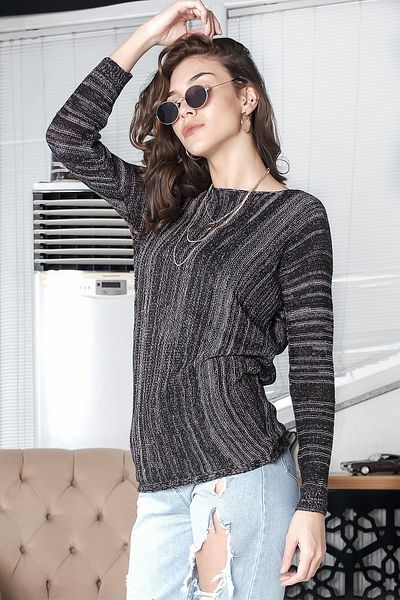 AVORWE Thin Knitwear Sweater with Color Transition