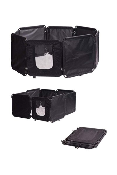 M-PETS Köpek Oyun Alanı Köpek Kafesi 86*61*11,5 Cm Siyah