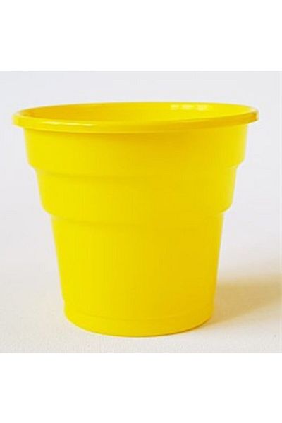 Roll-Up Yellow Plastic Cup 200 Ml-25 Pieces