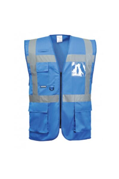 isguvenlikstore Mavi Mühendis Yeleği Ikaz Yeleği