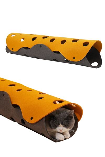 UTKU TASARIM Cat Tunnel Cat Bed Kennel Cat Toy Tunnel 60x25 Cm Md44