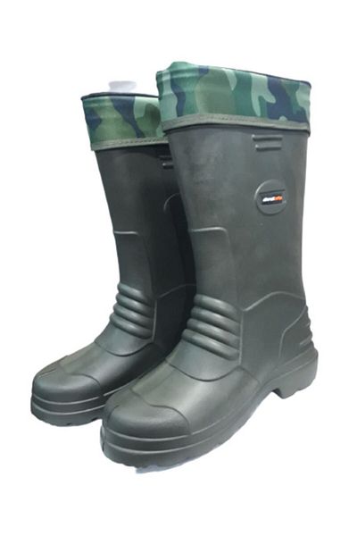 Akınal Bella Ab81-10 Unisex Χακί Στρατιωτικές κάλτσες Eva Light Poly Sole ψηλές μπότες βροχής